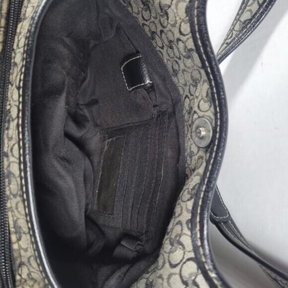 Rosetti Black & Gray Casual Everyday Cotton Blend Shoulder Bag and Coin Purse - Picture 9 of 16